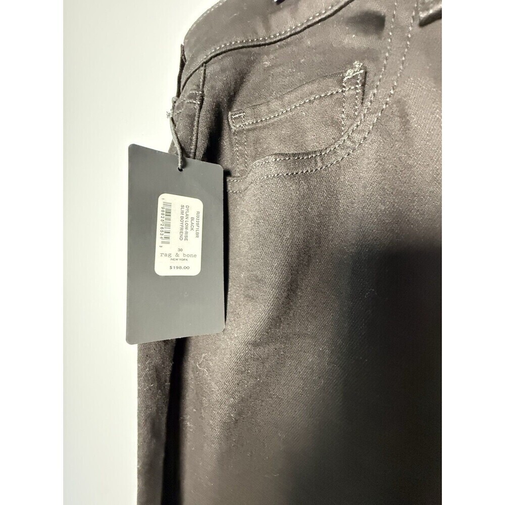Rag and Bone Dylan Low Rise Boyfriend Black Jeans Womens Size 30 NWT $198 - Picture 6 of 11